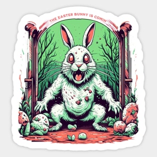 Evil Easter Bunny Horror Sticker